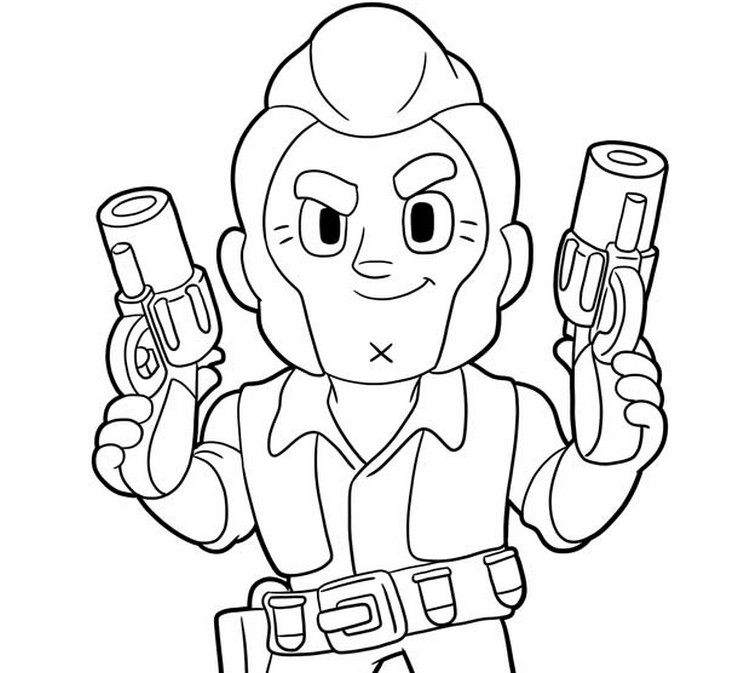 Coloring Page Brawl Stars Colt 11 - coloriage brawl stars sheli