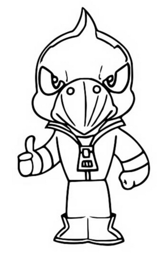 Coloring Page Brawl Stars Crow 12 - léon brawl stars dessin à colorier