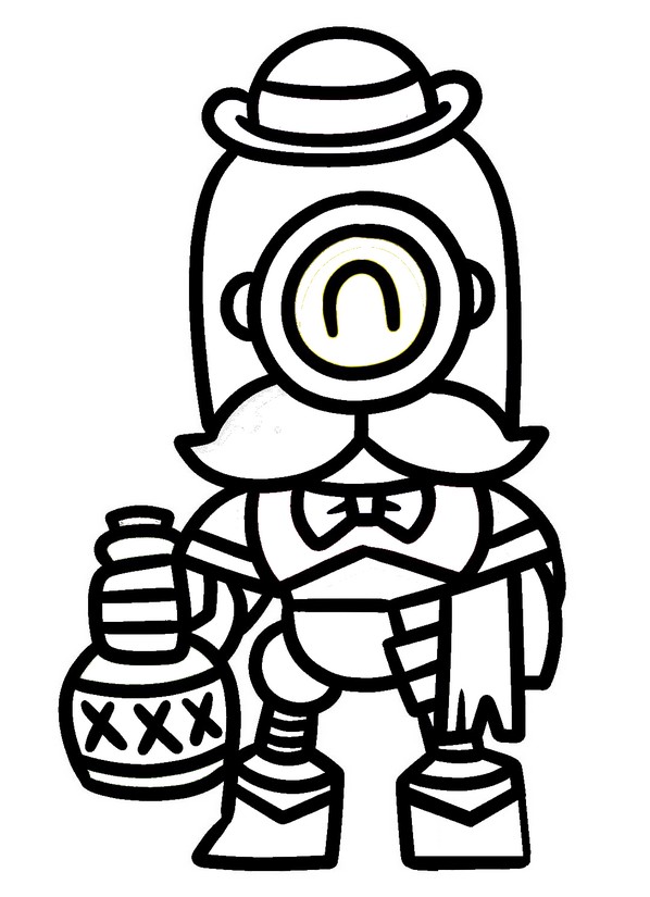 Coloring Page Brawl Stars Barley 13 - brawl stars barley picture