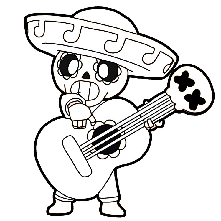 Coloring Page Brawl Stars Poco 14 - dibujos para colorear brawl stars poco