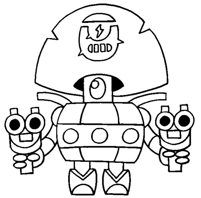 Coloring Page Brawl Stars Darryl 19 - brawl stars darryl