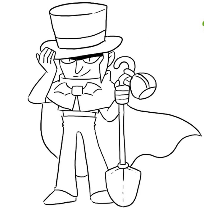 Coloring Page Brawl Stars Mortis 24