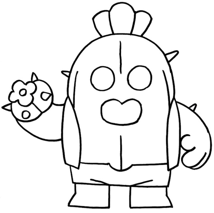 Coloring Page Brawl Stars Spike Cactus 31 - spike para dibujar brawl stars