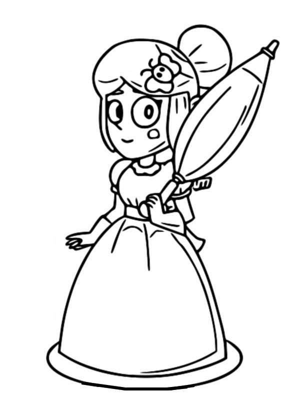 Coloring Page Brawl Stars Piper 33 - coloriage de brawl stars polly