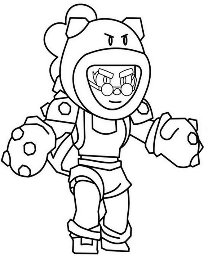 Coloring Page Brawl Stars Rosa 8 - dibujos para colorear leon de brawl stars