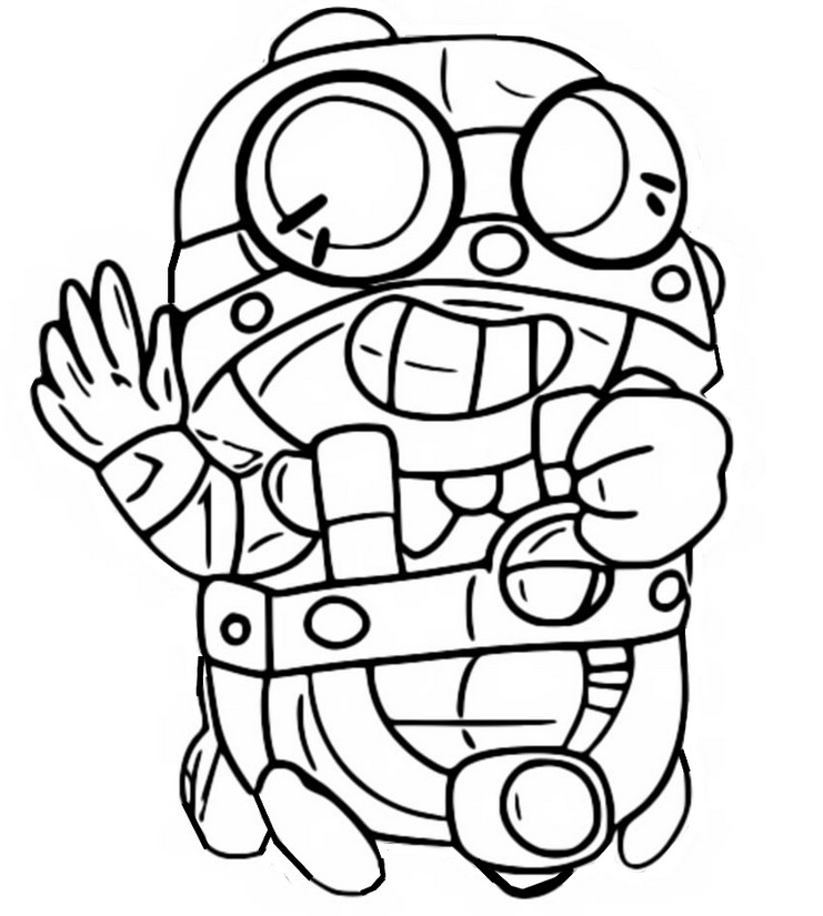 Coloring Page Brawl Stars Carl 9 - coloriage logo brawl stars