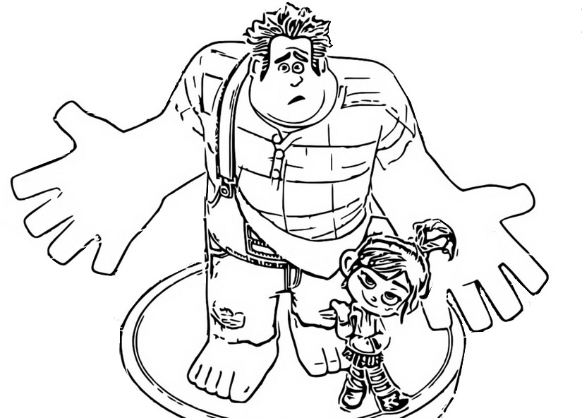 Coloring page Ralph breaks the internet