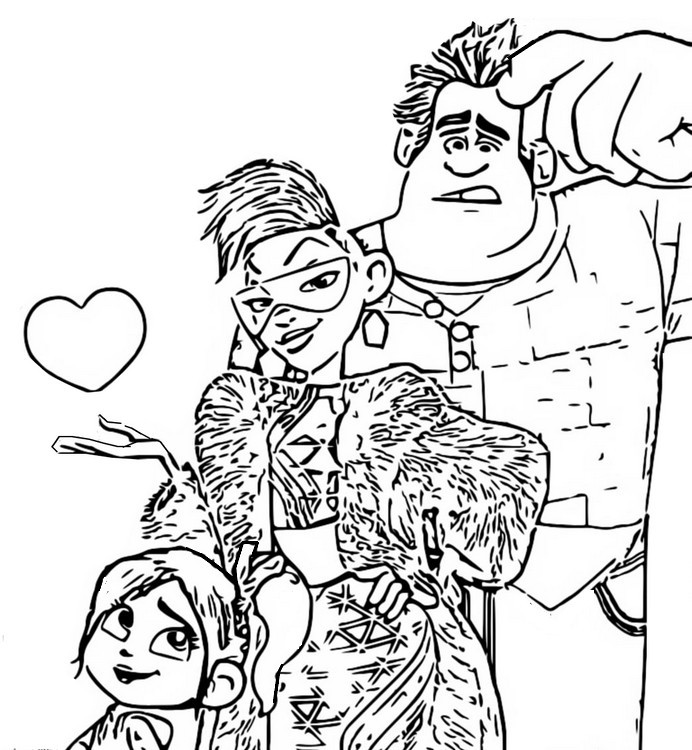 Coloring page Ralph breaks the internet
