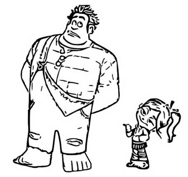 Desenho para colorir WiFi Ralph-Quebrando a Internet