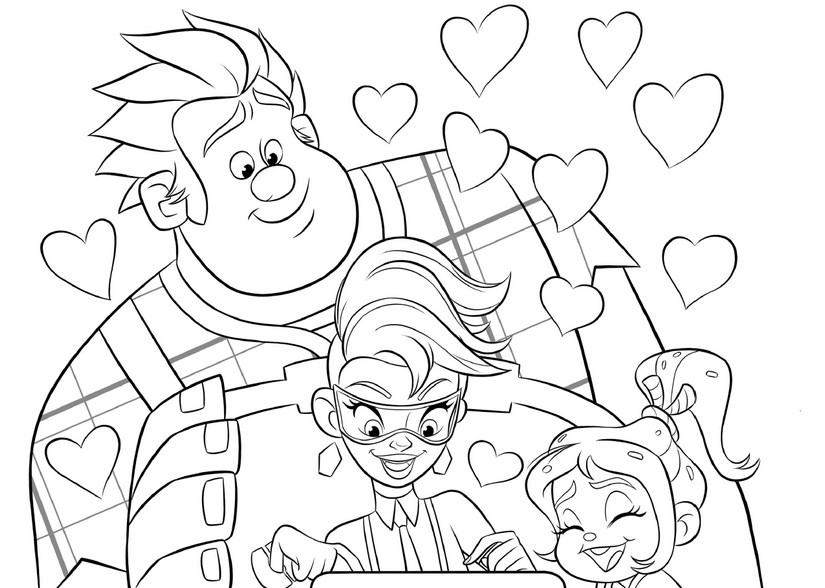 Coloring page Ralph breaks the internet. 