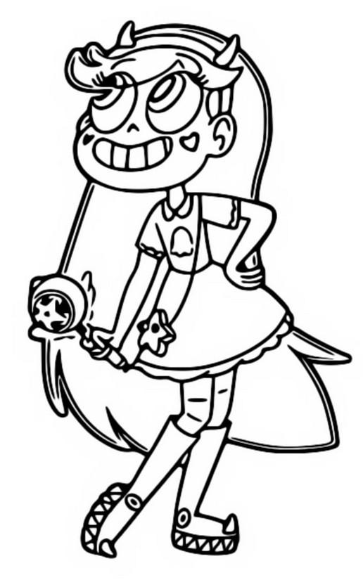Coloring page Star Butterfly