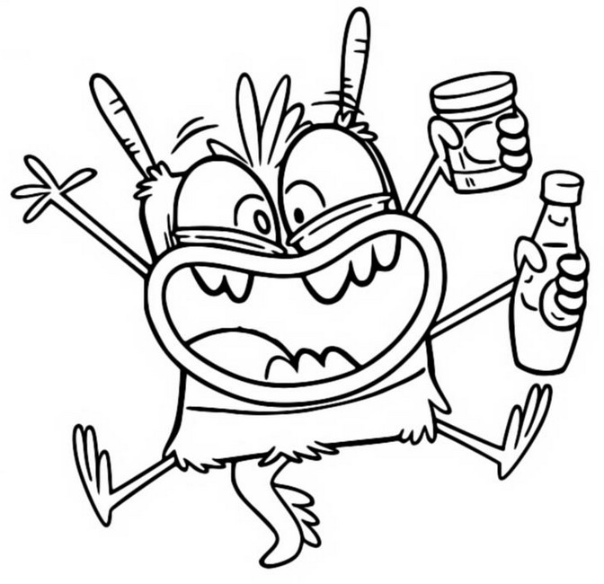Coloring page Bunsen Monster