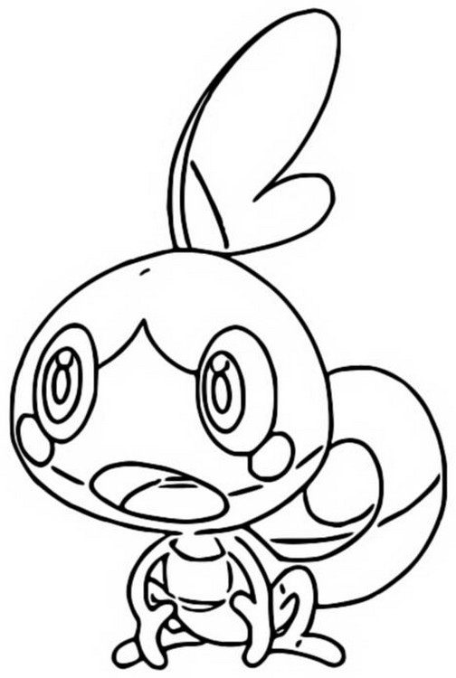 Coloring page Sobble - Pokémon Sword and Shield. 