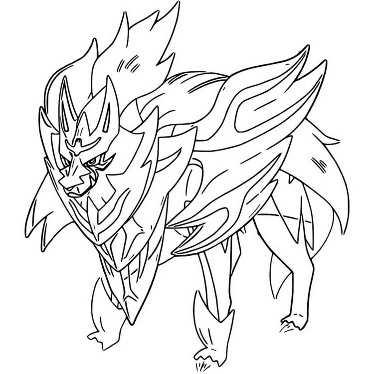 Coloring page Zamazenta