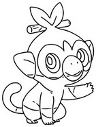 Coloriage Ouistempo Pokémon Chimpanzé