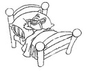 Dessin à colorier - Ackaturbo au lit - Diddl