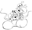 Coloriage à télécharger - Diddl et Diddlina - Diddl