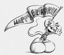 Coloriage gratuit - Diddl - Joyeux anniversaire - Diddl