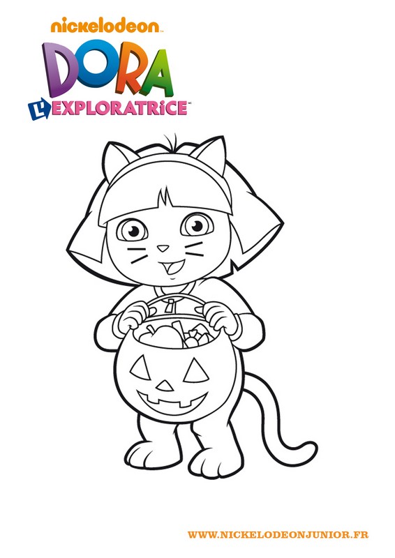 Coloring page Dora the explorer