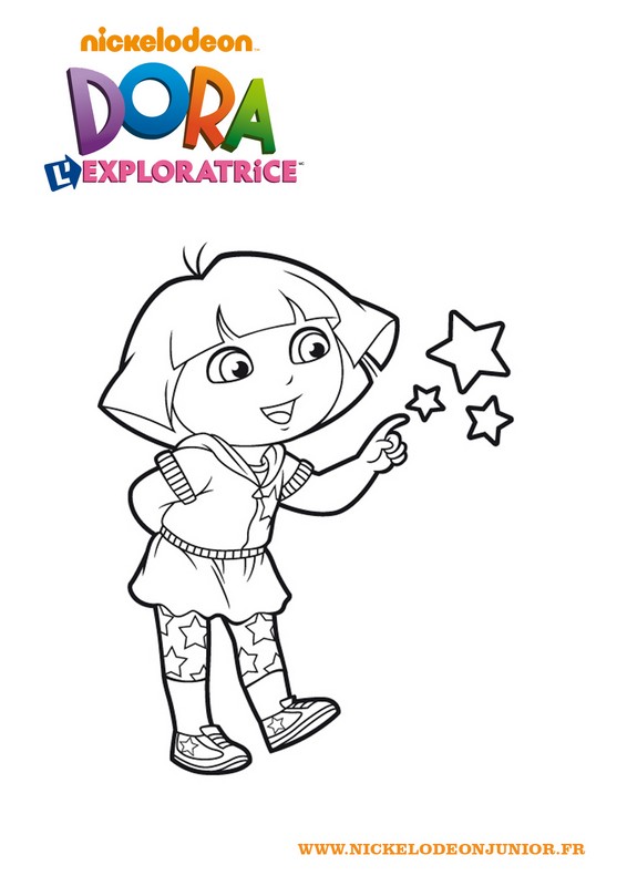 Coloriage Dora l'exploratrice