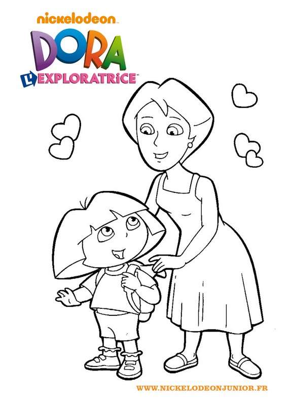 Coloring page Dora the explorer