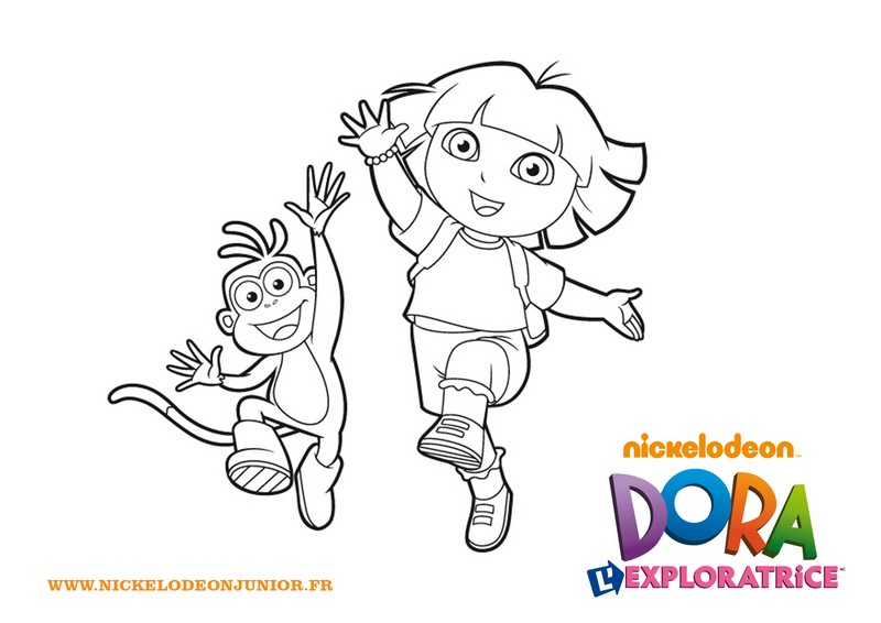 Coloriage Dora l'exploratrice