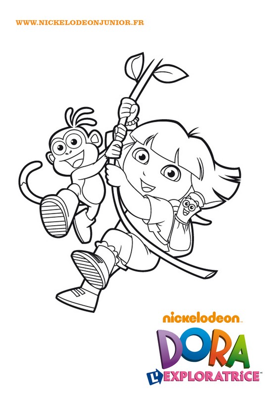 Coloring page Dora the explorer