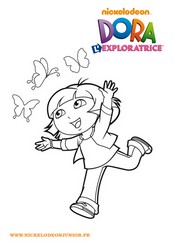 Coloring page Dora the explorer