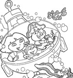 Coloring page Dora the explorer