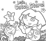 Coloring page Dora the explorer