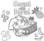 Coloriage Dora aime les fruits