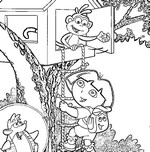 Coloring page Dora the explorer