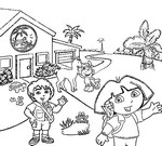 Coloring page Dora the explorer