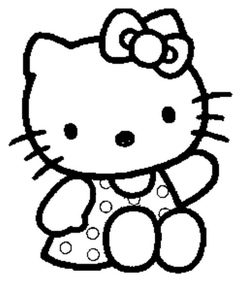 Kleurplaat Hello Kitty