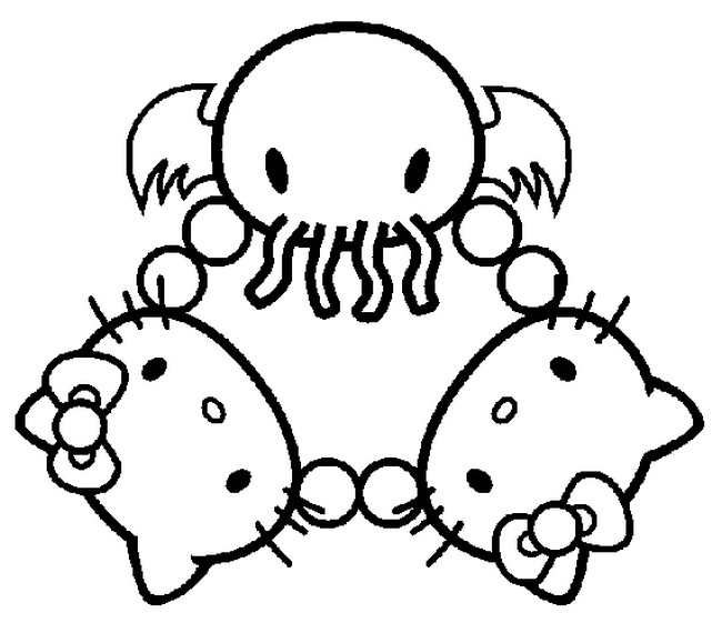 Desenho para colorir Hello Kitty