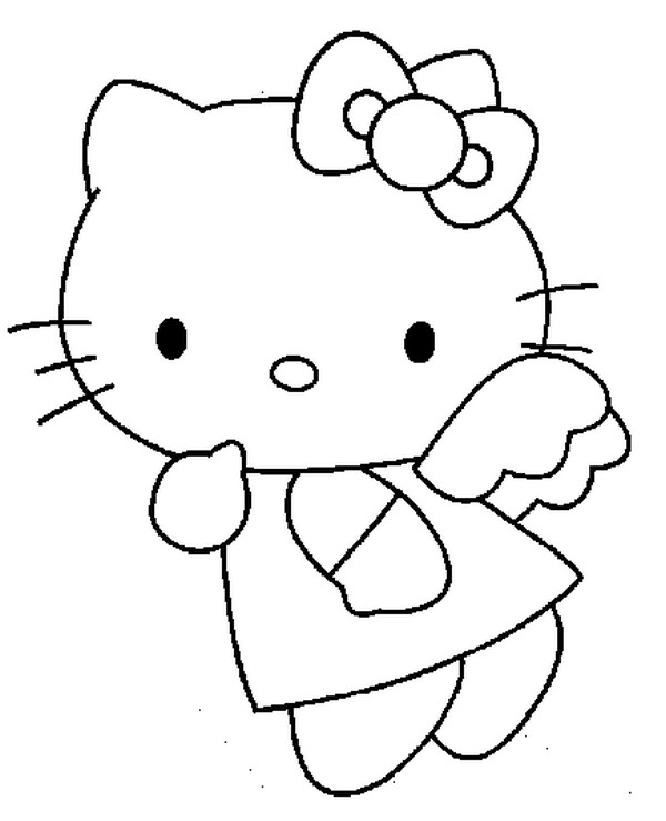 Dibujo para colorear Hello Kitty