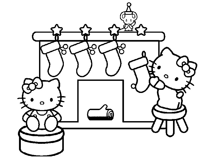 Desenho para colorir Hello Kitty