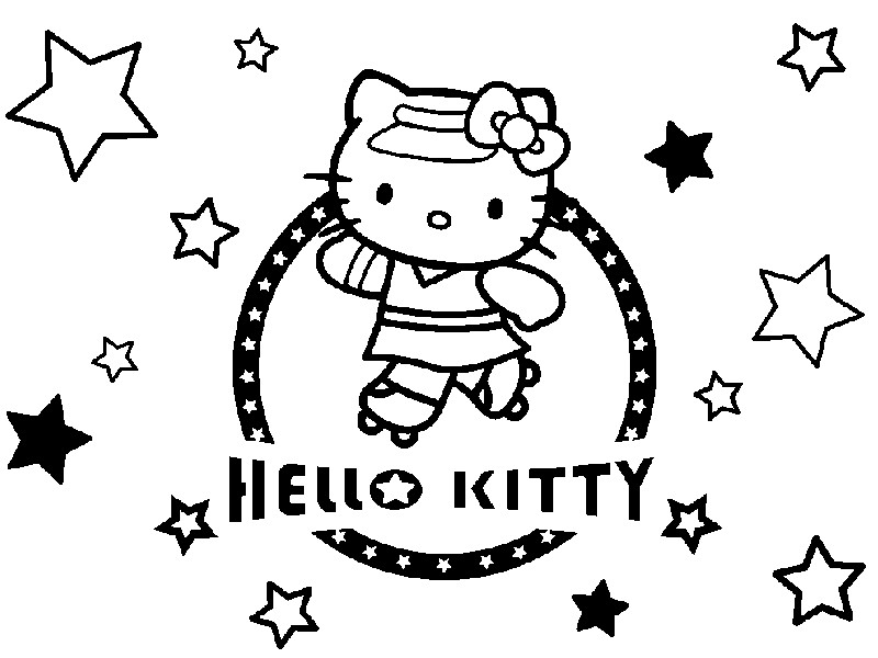 Kleurplaat Hello Kitty