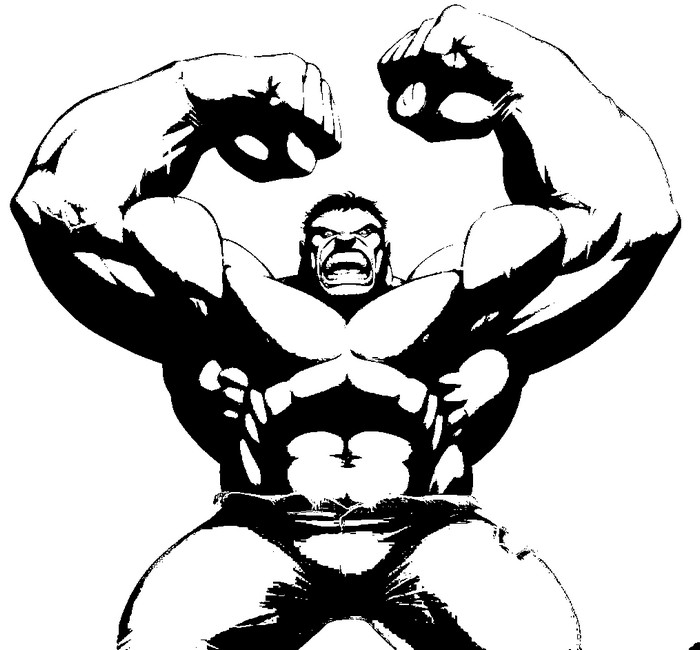 Desenho para colorir Hulk