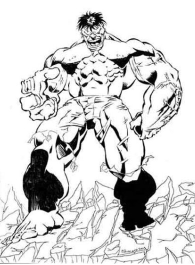 Dibujo para colorear Hulk