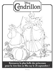 Coloriage Cendrillon se prépare pour le bal