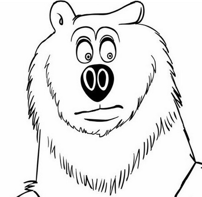 Coloring page Grizzy head