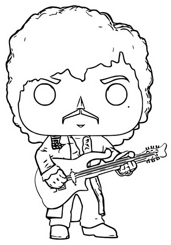 Dibujo para colorear Prince - Purple Rain