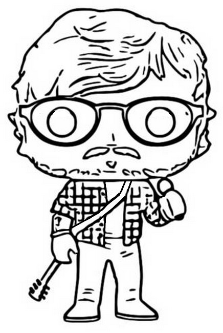 Coloring page Ed Sheeran