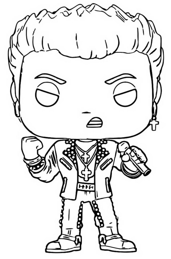 Dibujo para colorear Billy Idol