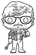 Coloriage gratuit - Ed Sheeran - Funko Pop Rocks