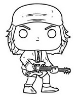 Kleurplaat AC/DC - Angus Young