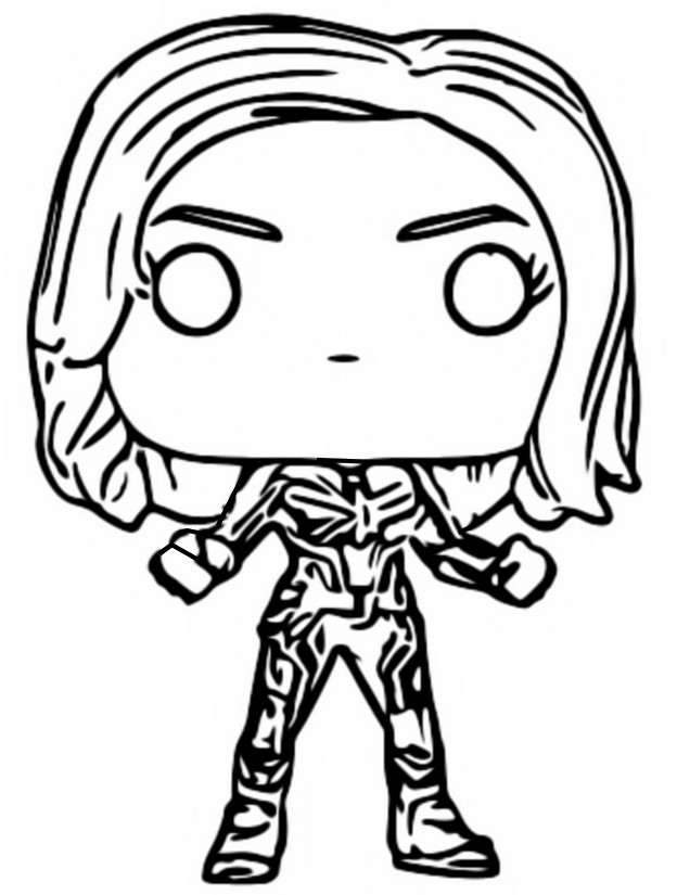 Dibujo para colorear Funko Pop Marvel : Captain Marvel 1