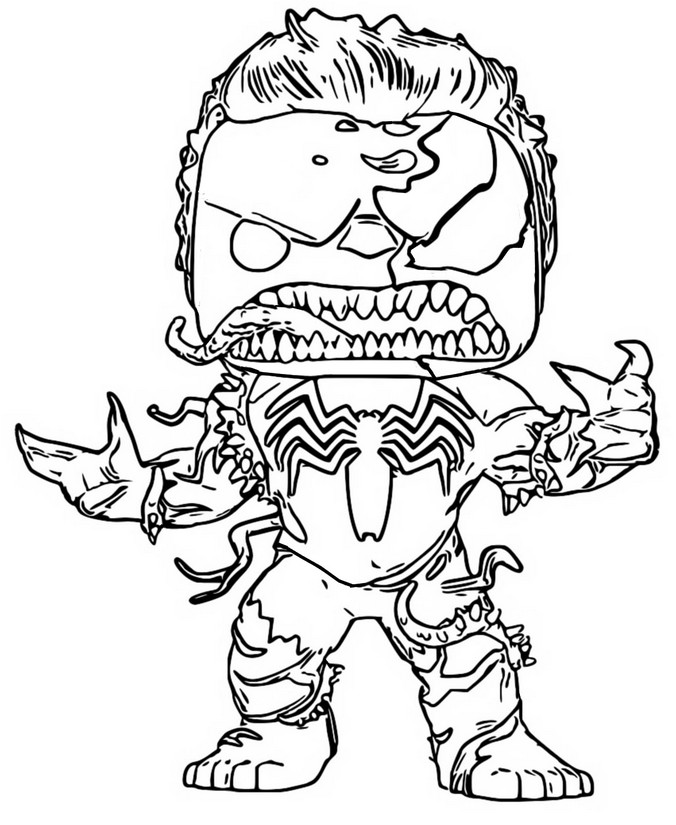 Dibujo para colorear Funko Pop Marvel : Venom Hulk 7