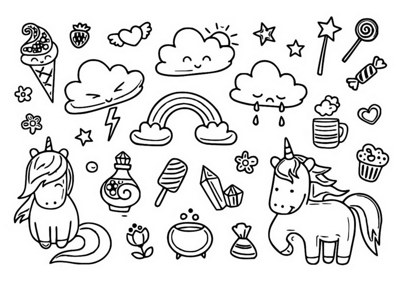 Coloring page Kawaii